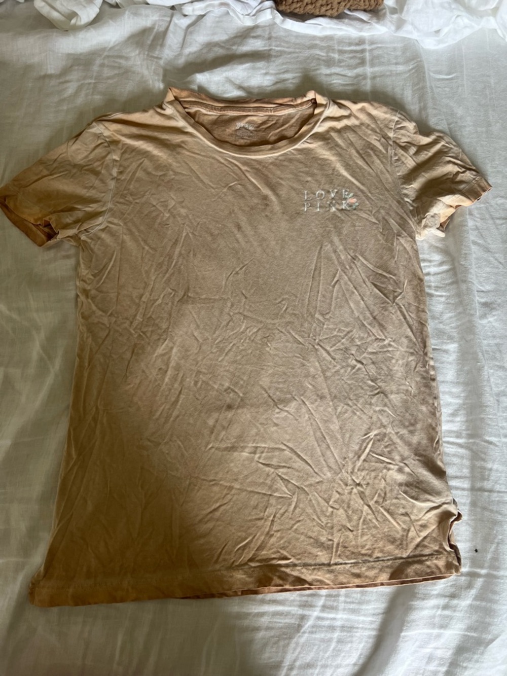 PINK Victoria's Secret Peach Short Sleeve Tee